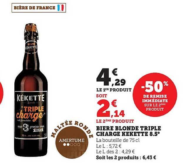 Promo Bi Re Blonde Triple Charge Kekette Chez Super U