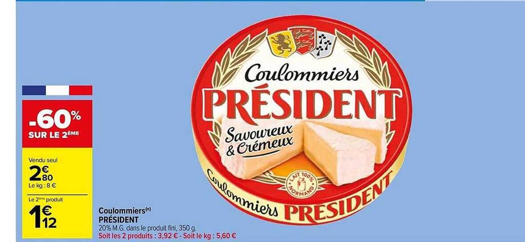 Promo Coulommiers Pr Sident Chez Carrefour Market