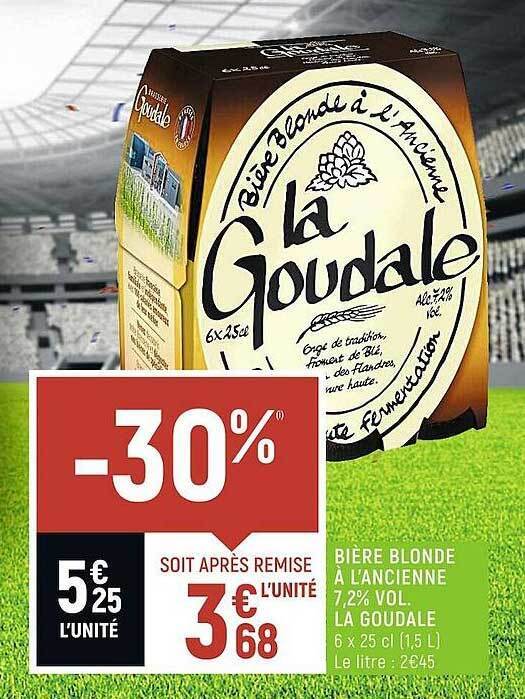 Promo Bière blonde à l ancienne 7 2 vol la goudale chez Spar