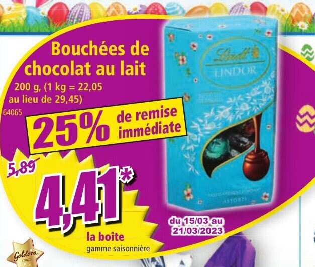 Promo Bouchees De Chocolat Au Ait Chez Norma