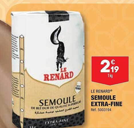 Promo Semoule Extra Fine Le Renard Chez ALDI