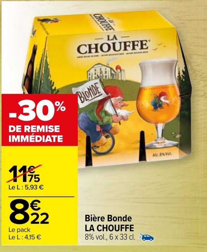 Promo Bi Re Blonde La Chouffe Chez Carrefour