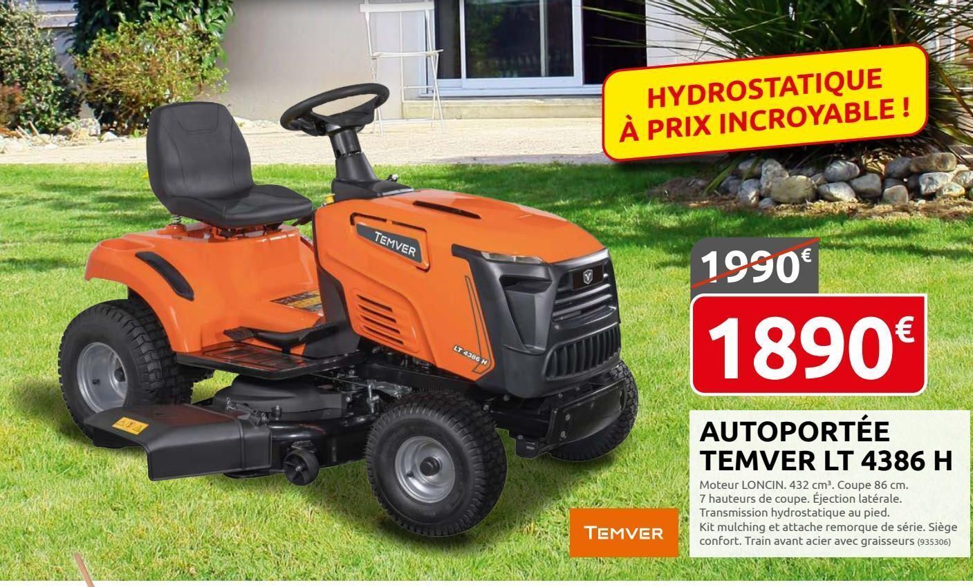 Promo Autoportee Temver Lt 4386 H Chez Rural Master