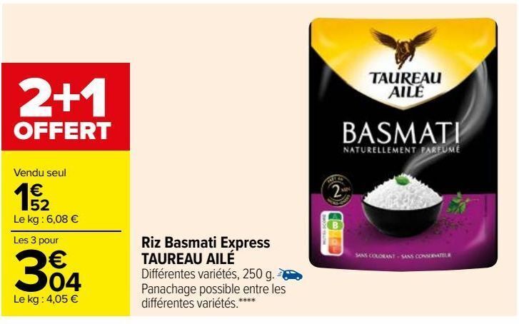 Promo Riz Basmati Express Taureau Aile Chez Carrefour