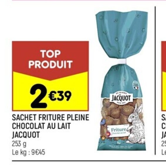 Promo Sachet Friture Pleine Chocolat Au Lait Jacquot Chez Leader Price