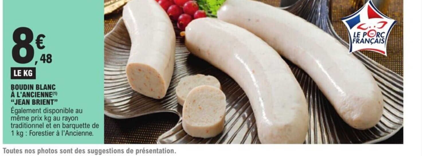 Promo Boudin Blanc A L Ancienne Jean Brient Chez E Leclerc