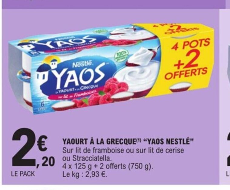 Promo Yaourt A La Grecque Yaos Nestl Chez E Leclerc