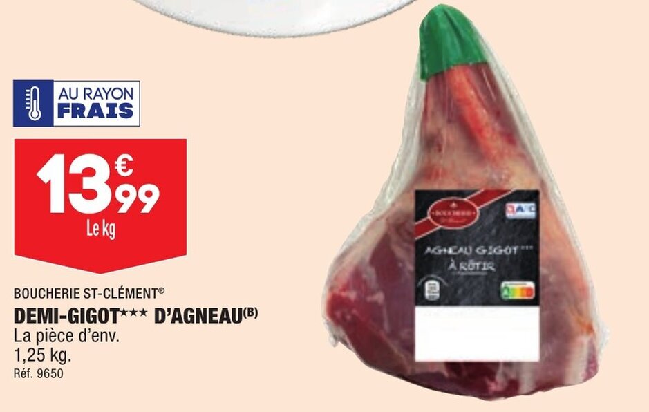 Promo Demi Gigot D Agneau Chez Aldi