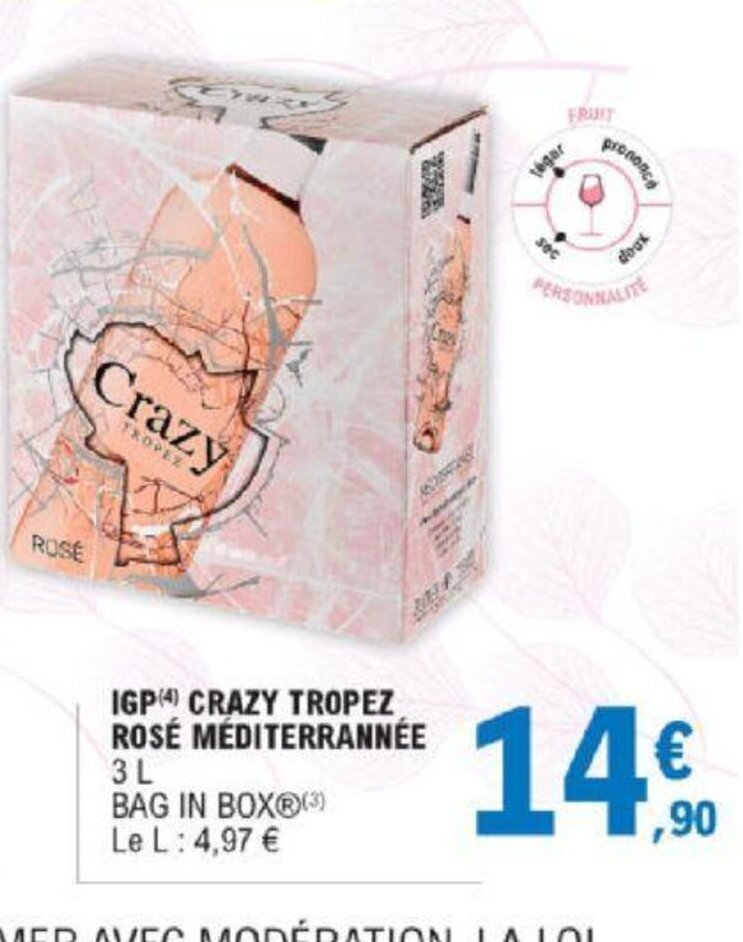 Promo Crazy Tropez Ros Mediterran E Chez E Leclerc