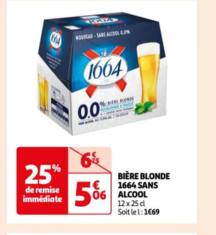 Promo Biere Blonde Sans Alcool Chez Auchan