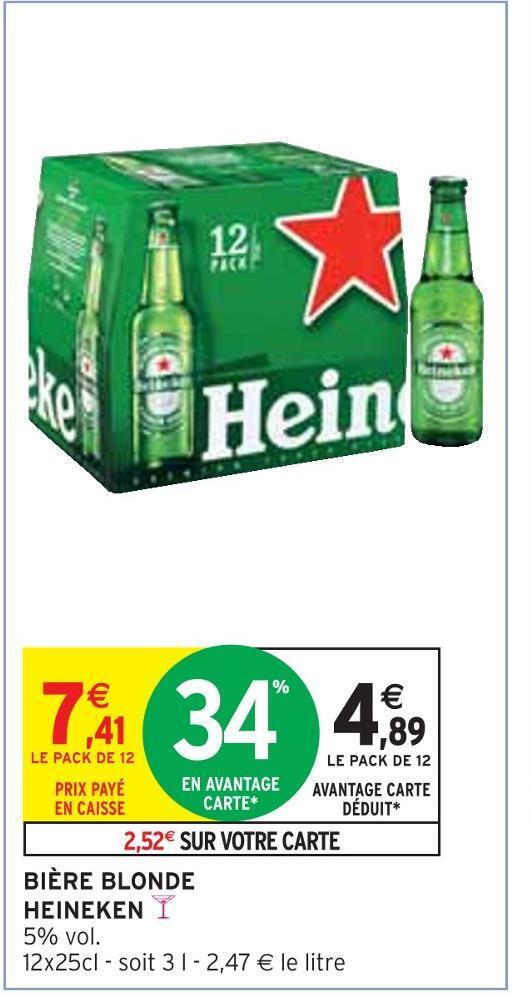 Promo Heineken Bi Re Blonde Chez Intermarch