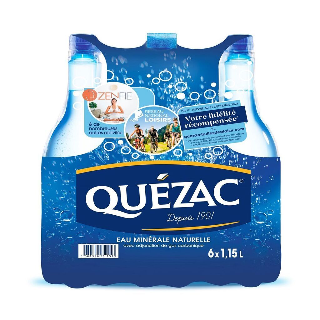 Promo Eau minérale gazeuse quézac chez Auchan