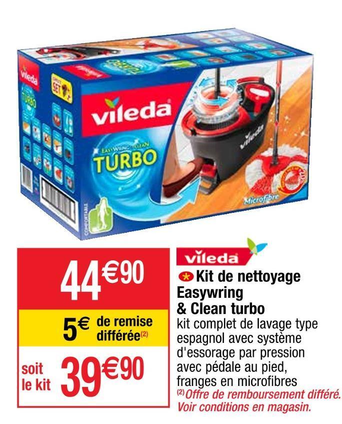 Promo Vileda Kit De Nettoyage Easywring Clean Turbo Chez Cora