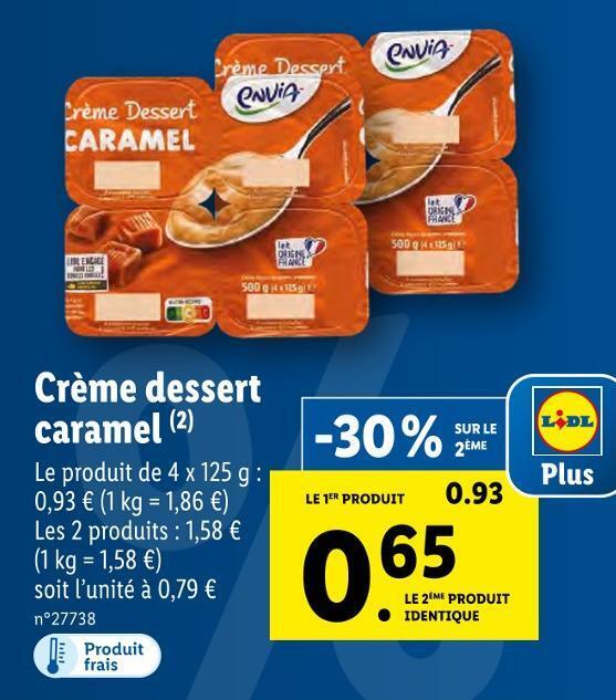 Promo Envia Cr Me Dessert Caramel Chez Lidl