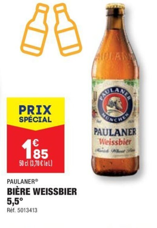 Promo Paulaner Bière Weissbier 5 5 chez ALDI