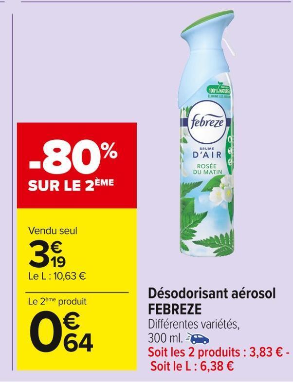 Promo Febreze D Sodorisant A Rosol Chez Carrefour Market