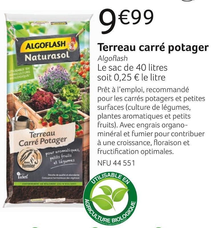 Promo Algoflash Terreau Carr Potager Chez Villaverde