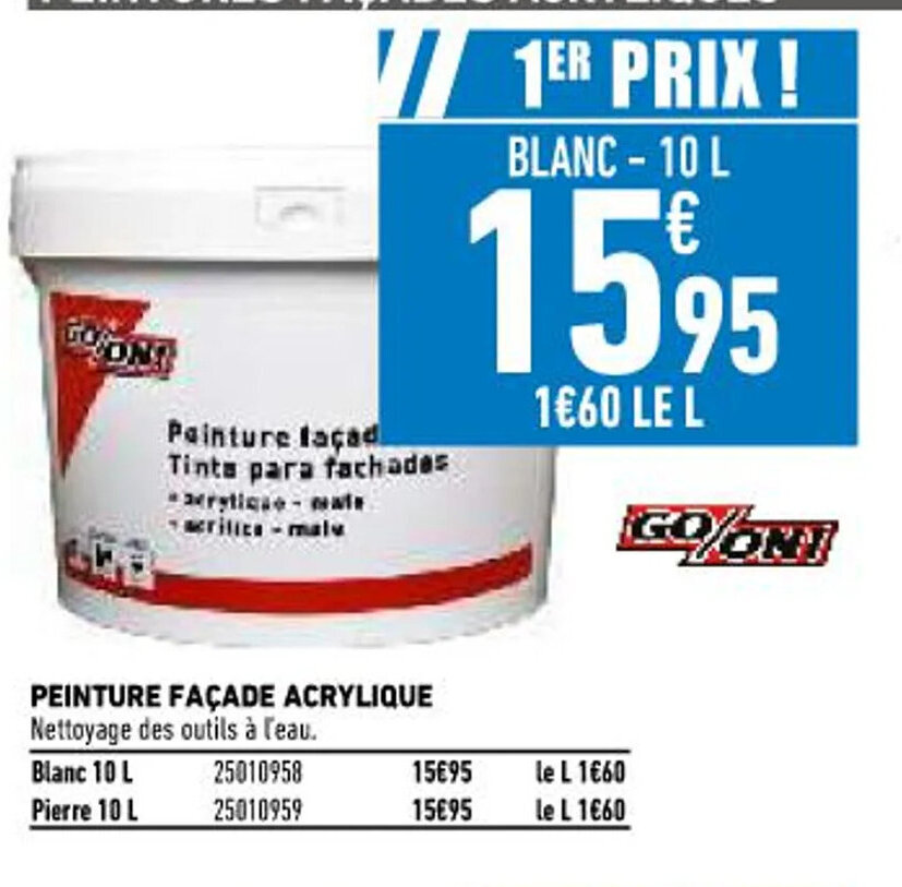 Promo Peinture Facade Acrylique Chez Brico Cash