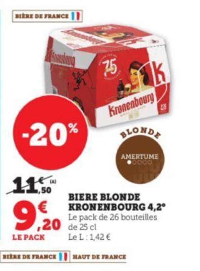 Promo Biere Blonde Kronenbourg Chez Super U