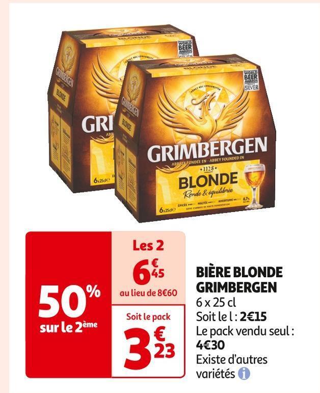 Promo Grimbergen Bi Re Blonde Chez Auchan Supermarch