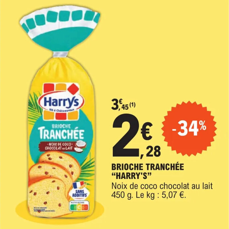 Promo Brioche Tranch E Harry S Chez E Leclerc