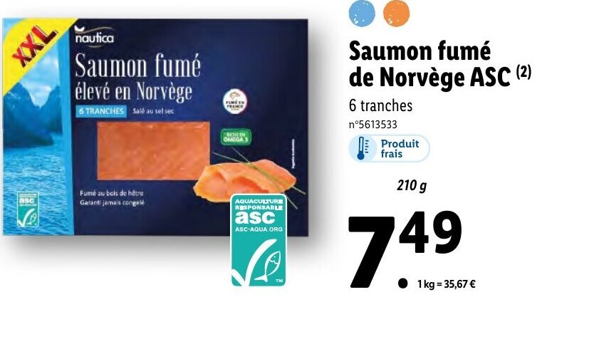 Promo Saumon Fum De Norv Ge Asc Chez Lidl