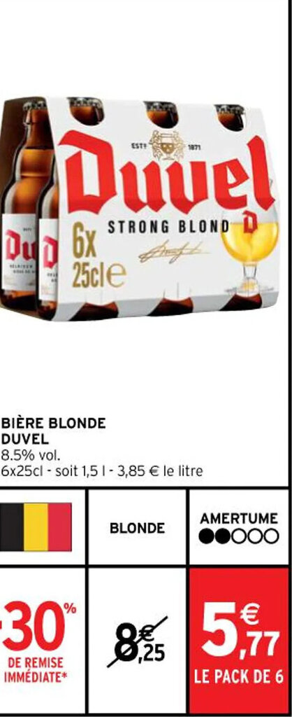 Promo Bi Re Blonde Duvel Chez Intermarch