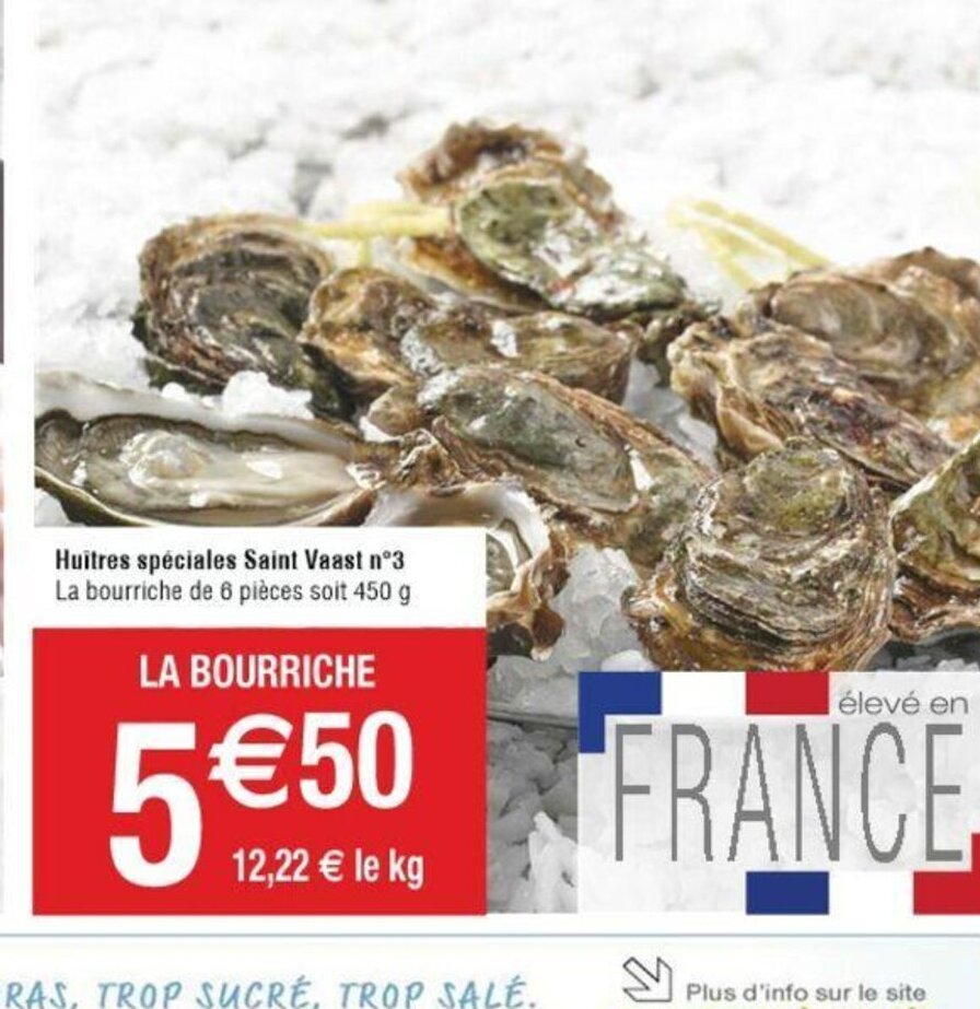 Promo Huitres Sp Ciales Saint Vaast N La Bourriche De Pi Ces Soit