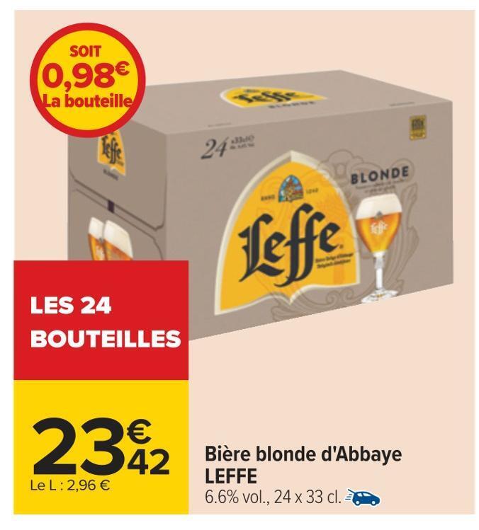 Promo Leffe Bi Re Blonde D Abbaye Chez Carrefour