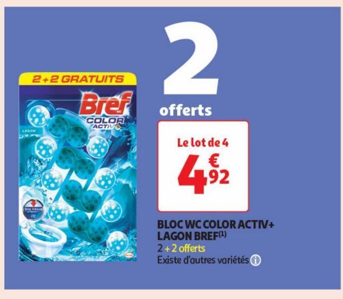 Promo Bloc Wc Color Activ Lagon Bref Chez Auchan Supermarch