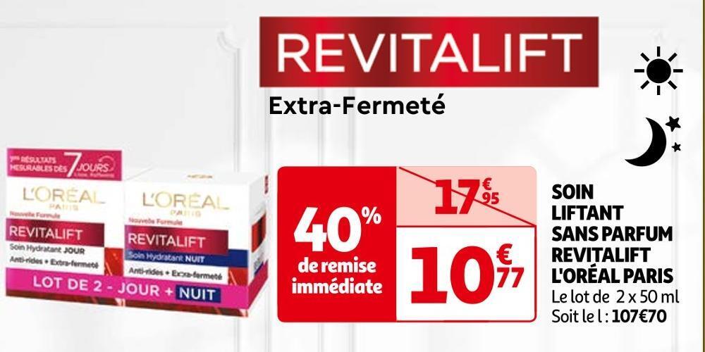 Promo L Or Al Paris Soin Liftant Sans Parfum Revitalift Chez Auchan