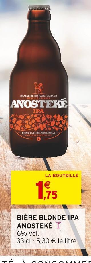 Promo Anostek Bi Re Blonde Ipa Chez Intermarch