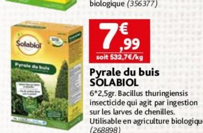 Promo Pyrale Du Buis Solabiol Chez Point Vert