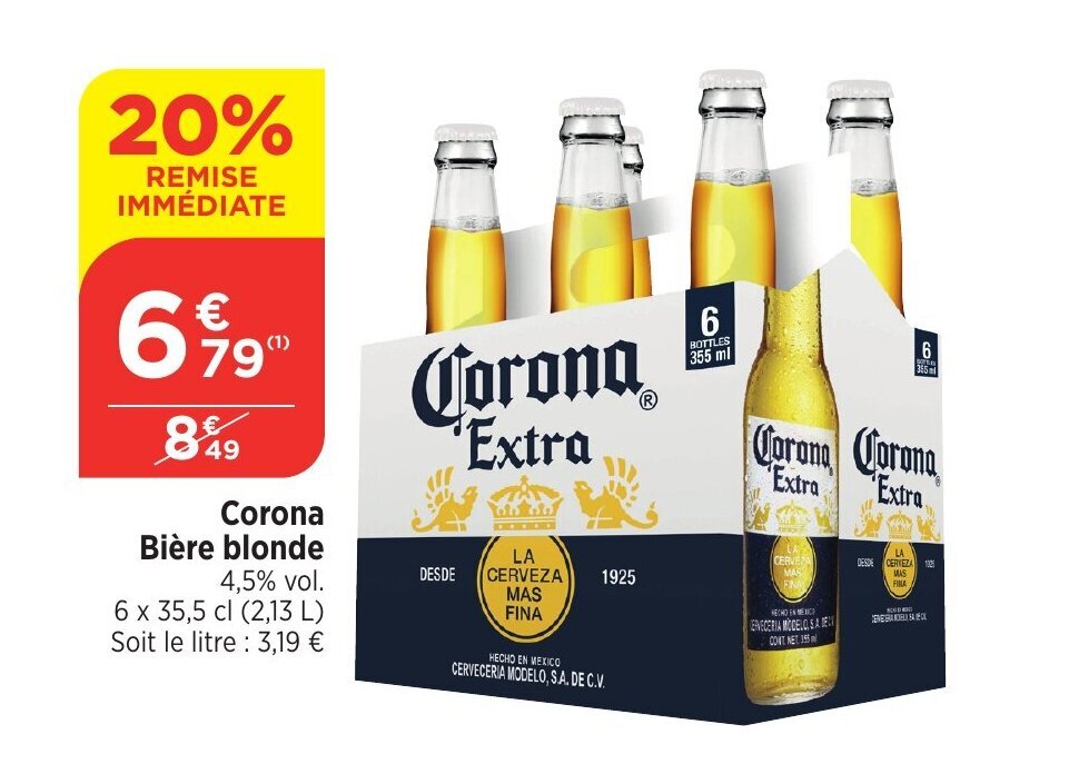 Promo Corona Bière blonde chez Bi1