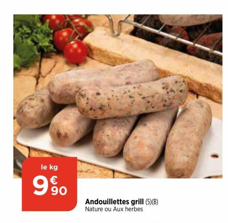 Promo Andouillettes Grill 5 B Nature Ou Aux Herbes Chez Bi1