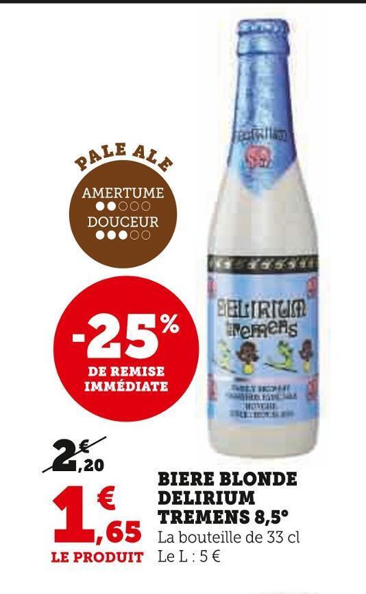 Promo Delirium Tremens Biere Blonde 8 5 Chez U Express