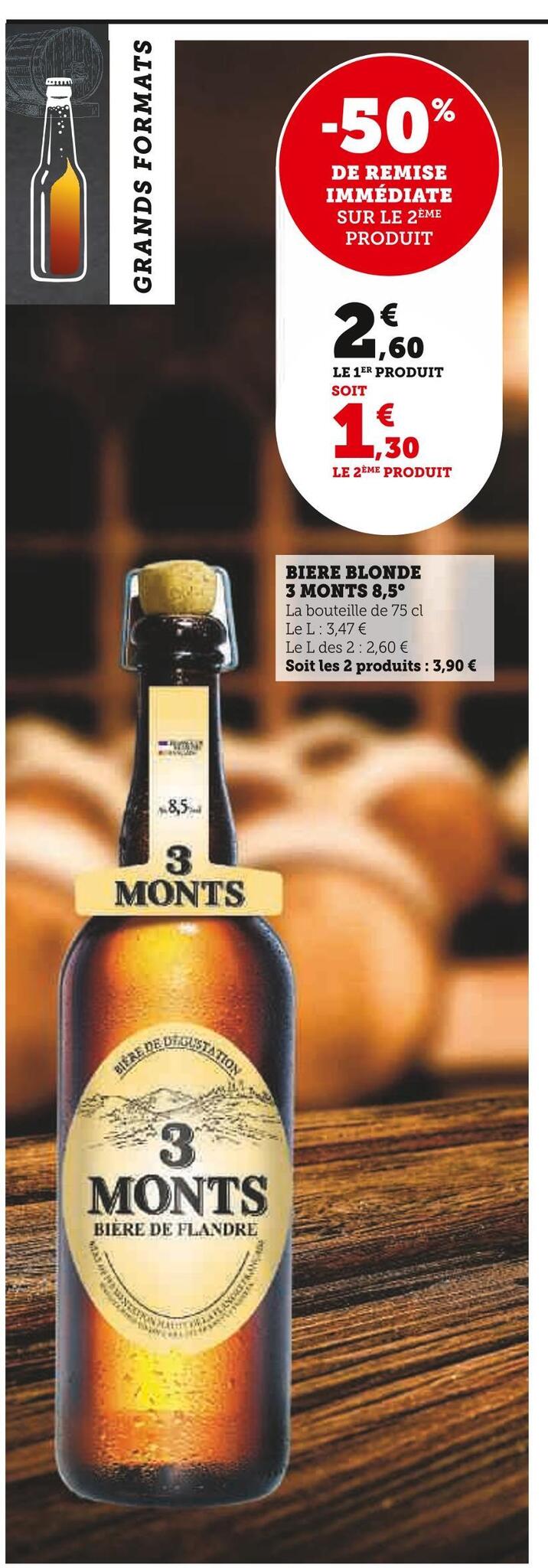 Promo 3 Monts Biere Blonde 8 5 Chez Super U