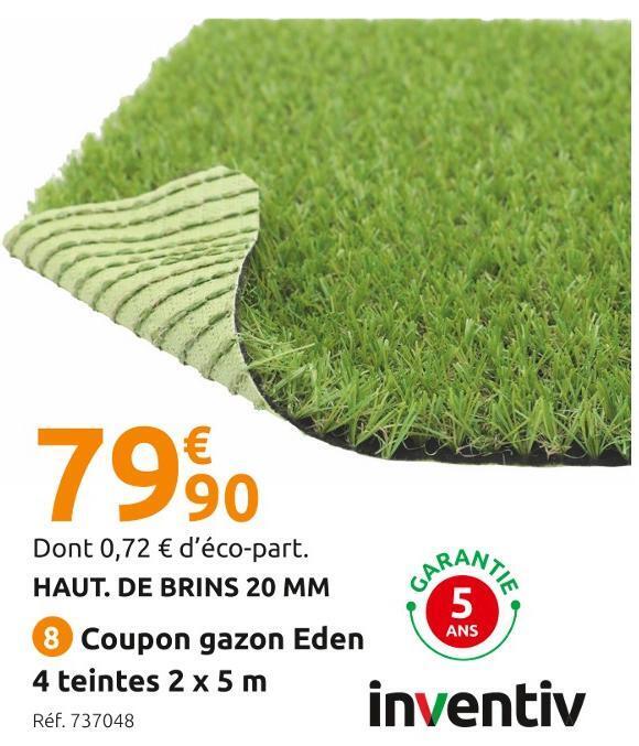 Promo Inventiv Coupon Gazon Eden 4 Teintes Chez Mr Bricolage