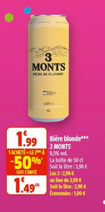 Promo Bi Re Blonde Monts Chez Coccinelle Supermarch