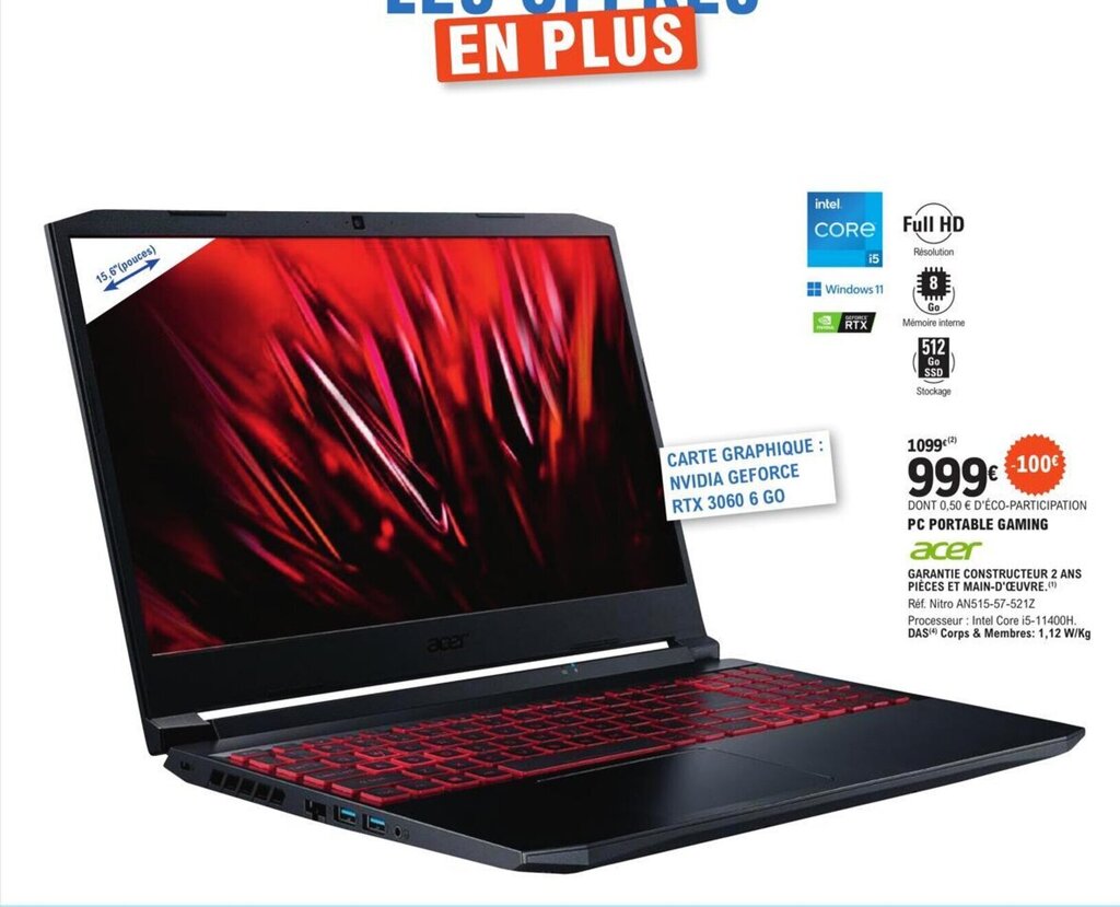 Promo Pc Portable Gaming Chez E Leclerc