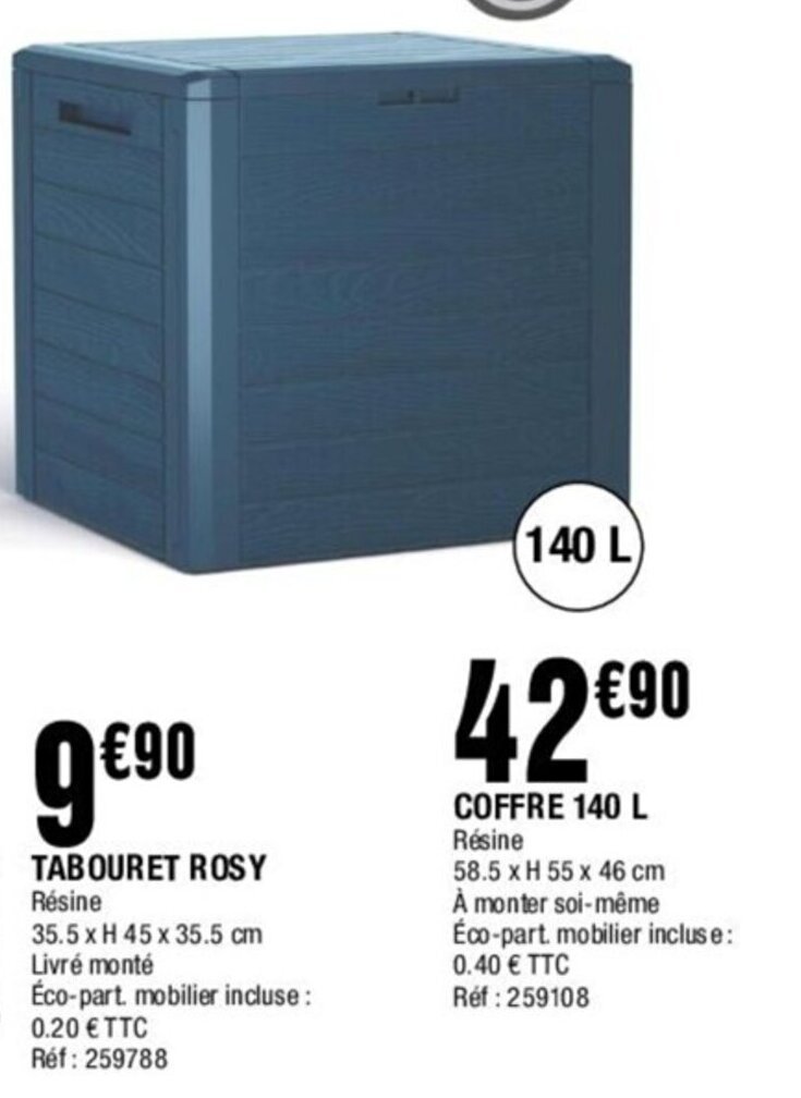 Promo COFFRE 140 L Chez La Foir Fouille