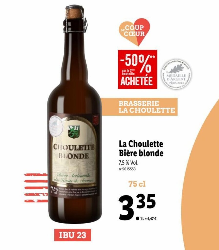 Promo La Choulette Bière blonde chez Lidl