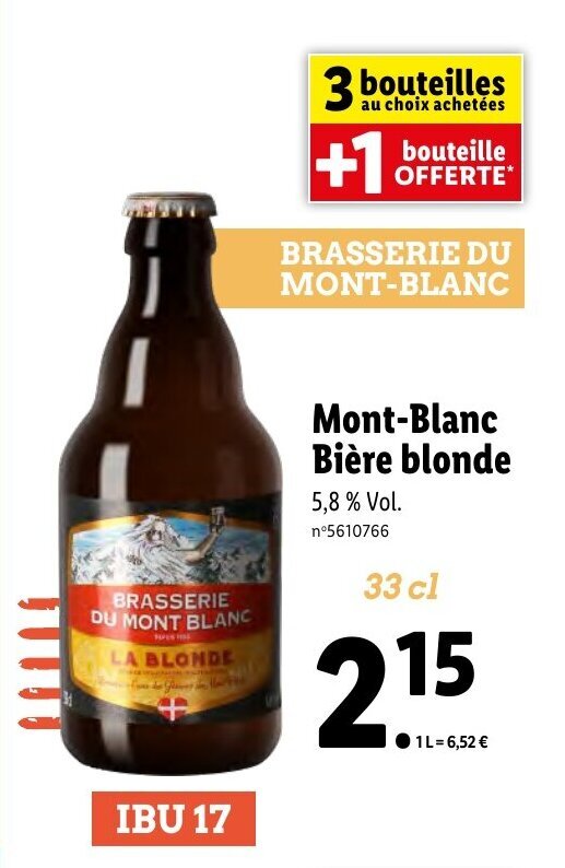 Promo Mont Blanc Bi Re Blonde Chez Lidl