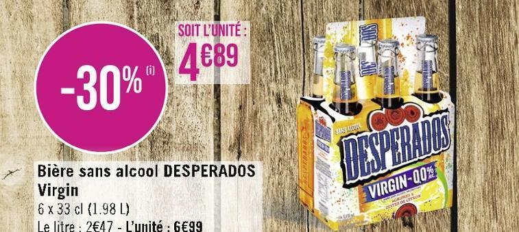 Promo Desperados bière sans alcool virgin chez Supermarchés