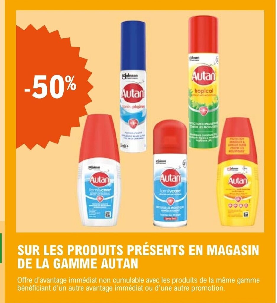 Promo SUR LES PRODUITS PRÉSENTS EN MAGASIN DE LA GAMME AUTAN chez E Leclerc