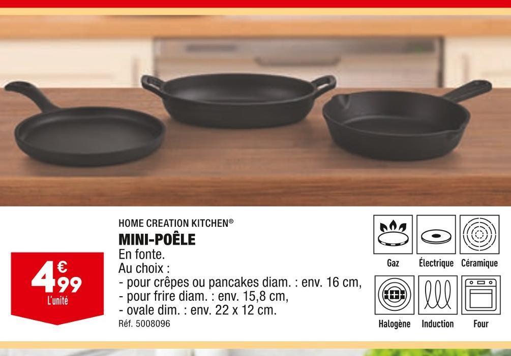 Promo Home creation kitchen mini poêle chez ALDI