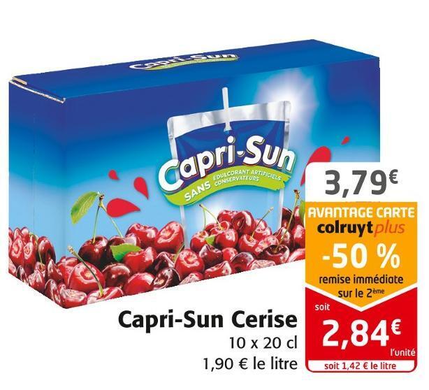 Promo Capri Sun Capri Sun Cerise Chez Colruyt