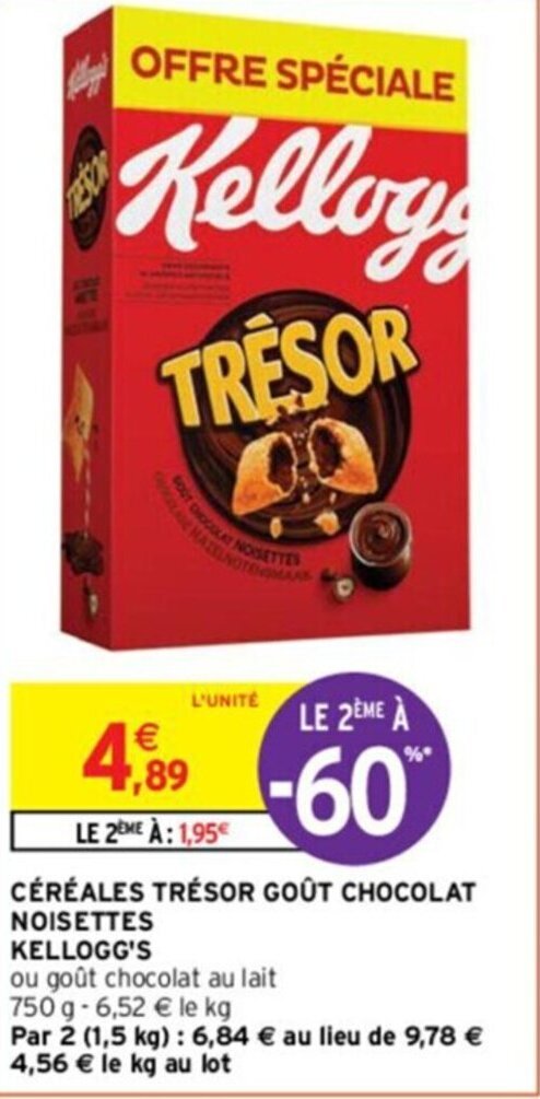 Promo C R Ales Tr Sor Go T Chocolat Noisettes Kellogg S Chez Intermarch