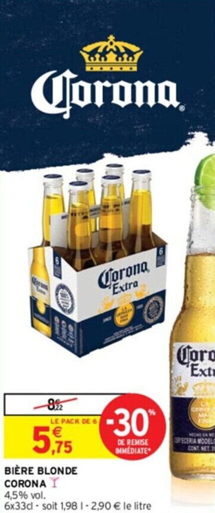 Promo Bi Re Blonde Corona I Chez Intermarch