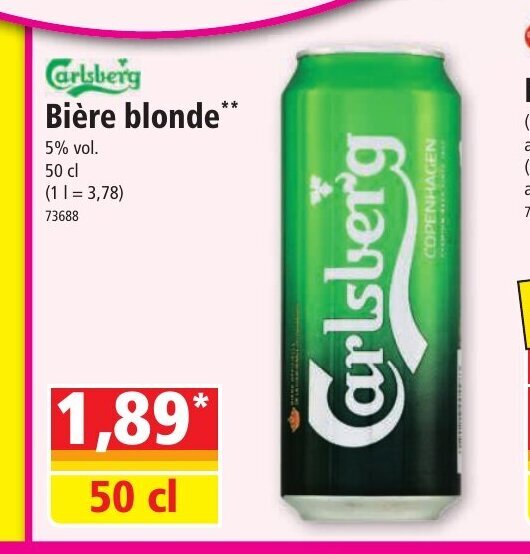 Promo Carlsberg Bi Re Blonde Chez Norma